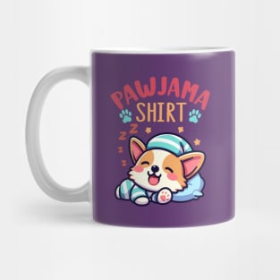 Pawjama Shirt Cute Sleeping Corgi Dog Funny Kawaii Mug